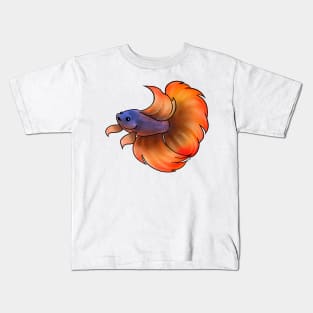 Fish - Betta Fish - Orange Indigo Kids T-Shirt